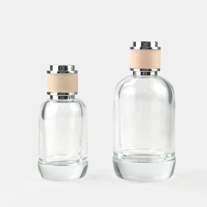 ขวดน้ำหอมแก้วทรงกระบอกใสคุณภาพสูงแบบกำหนดเอง ขนาด 50 มล. 100 มล. พร้อมฝาหนังสีชมพู - Product Image 5