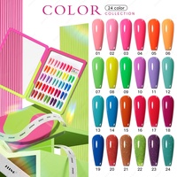 JTING – Collection de vernis gel néon 24 couleurs au design original amélioré – Fournisseur OEM de produits pour ongles – Livre de couleurs personnalisé gratuit – Vernis gel pour ongles