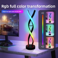 Lampe d'ambiance LED à forme unique avec contrôle par application intelligente, lumière de bureau colorée à détection musicale, décoration créative pour chambre et salon