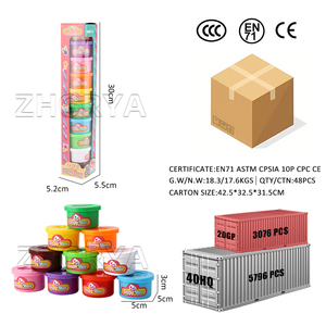 Zhorya Bộ dụng cụ làm chất nhờn đồ chơi mềm tự làm trò chơi cho trẻ em 6 món đồ chơi thủ công bằng đất sét Bộ Bột nhào - Product Image 6