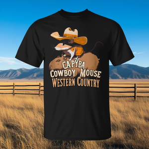 เสื้อยืดคาวบอยคาปิบาร่าสไตล์คันทรีตะวันตก - Product Image 3