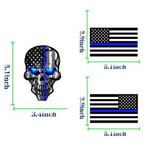 3 светоотражающие наклейки с изображением американского флага - Product Image 2