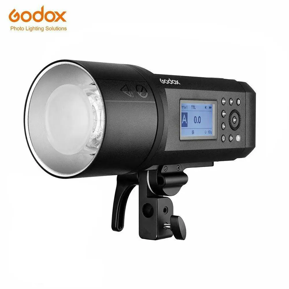 كاميرا Godox AD600Pro كاميرا فلاش ستوديو من godox كشاف خارجي محمول فلاش 1/8000 ثانية TTL HSS 38 وات نظام تشغيل LED مدمج بطارية ليثيوم