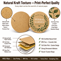 Étiquettes adhésives en papier kraft enduit UV pour usage industriel, vente en gros d'usine, origine Guangdong, conception de logo personnalisée, commande en vrac de 100 pièces