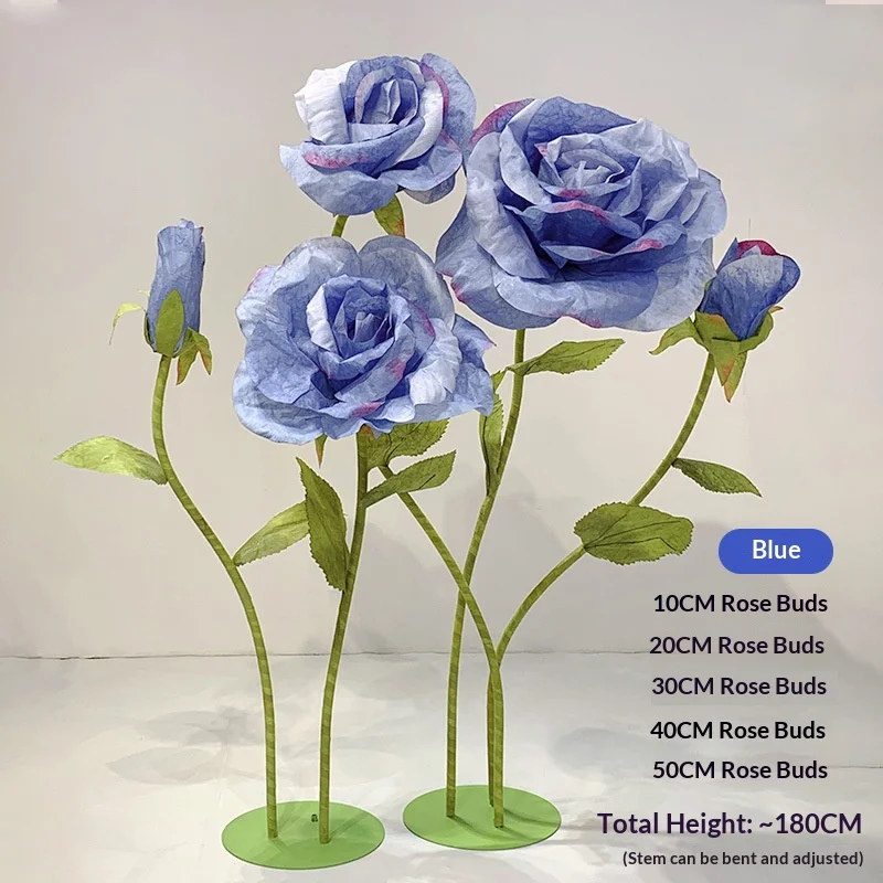Ensemble bleu de cinq roses