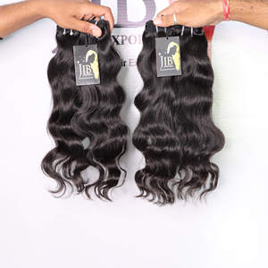 Proveedores de cabello rizado ondulado recto virgen crudo de alta calidad Proveedor de cabello humano de visón crudo vendedores de cabello crudo negro natural en India - Product Image 1