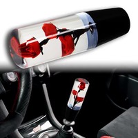 Tuas Persneling Mobil Modifikasi Transparan Motif Bunga Bawah Air 10-20cm, Gaya Fashion, Racing Gear Shifter Lever Stick