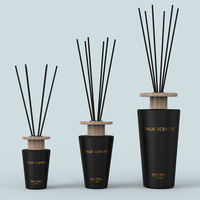 Bouteille en verre diffuseur de roseaux ronde de 100 ml, 150 ml, 200 ml, 250 ml, 500 ml, diffuseur d'arômes, bâtonnets de roseaux avec emballage