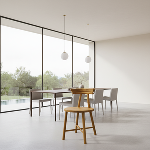 Micah Ergonomic Modern Dining Chair with Solid Wood <b>Backrest</b> Stable Design for Home Office & Apartment Use - Product Image 3