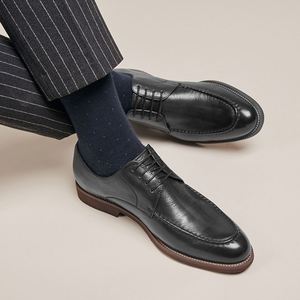 Chaussures de ville de luxe pour homme Welt Blake à bout carré, en cuir patiné, à lacets, taille 46, légères, respirantes et antidérapantes - Product Image 4