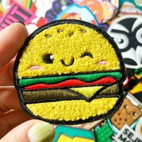 Patch brodé personnalisé pour chapeau, motif anime, lettres, en caoutchouc, cuir tissé, PVC, thermocollant, broderie chenille