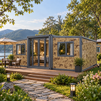 Maison préfabriquée pliable pour resort en plein air, installation rapide, structure galvanisée, portable, extensible, maison modulaire en conteneur