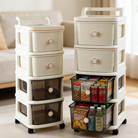 ShenYu L Commode de rangement en plastique pour chambre à coucher, chariot de rangement à tiroirs, table de chevet de type tiroir