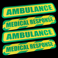 Autocollants d'avertissement réfléchissants d'ambulance à bandes réfléchissantes vertes personnalisées
