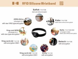 Bracelet RFID en silicone personnalisable 125 kHz 13,56 MHz, taille 20*284 mm, logo gravé au laser, lecteur NFC pour événements, promotionnel - Product Image 6