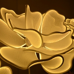 Olaylar kurşun malzemeleri düğün sahne dekorasyon büyük şakayık şekli çiçek üst Led parti ışığı Metal dekor anahtar Gua - Product Image 5