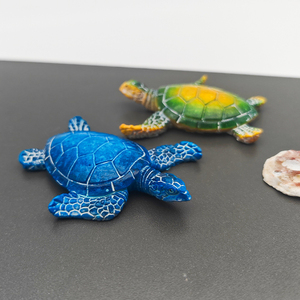 Bán Buôn Tùy Chỉnh Màu Xanh Rùa Bức Tượng Nghệ Thuật Dân Gian Phong Cách Đại Dương Bãi Biển Lưu Niệm Nhựa Rùa Biển Bức Tượng Cho Trang Trí Nội Thất - Product Image 2