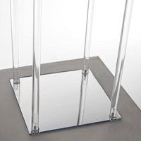 Support de fleurs de table carré personnalisé en acrylique transparent pour mariage, avec votre logo et taille sur mesure YAGELI