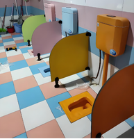 Cabines de toilettes HPL à motifs de sécurité pour enfants de maternelle