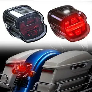 For Harley Motorcycle LED Running Brake Tail Light Compatible with Harley Davidson Sportster Fatboy Softail Road