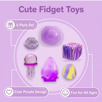Nouveaux Jouets Squishy Mignons à Remontée Lente, Lot de 6, Ensemble Anti-Stress Fidget, Autres Jouets Mochi à Presser, Coffret Cadeau Unisexe pour Enfants et Adultes
