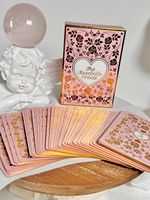 Grandes cartes de tarot personnalisées en version anglaise de 7*12 cm avec manuel en papier et PVC, cartes oracle dans une boîte colorée, éducatives