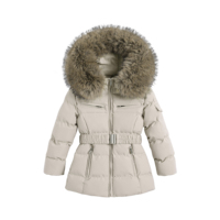 Veste matelassée pour femme sur mesure, de haute qualité, respirante, pour l'hiver, avec capuche en fourrure, pour l'extérieur