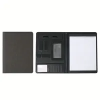 Carpeta Profesional de Cuero PU Tamaño A4, Portafolio para Escribir, para Entrevistas, Currículum, Tarjetas de Visita, Carpeta de Archivo Tamaño Carta