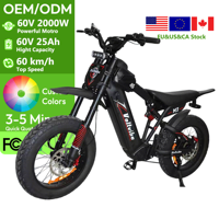 Vélo électrique tout-terrain VoltVibe EB-M2 haute puissance à double suspension, cadre en alliage d'aluminium haute résistance de 20 pouces à suspension intégrale