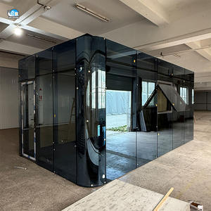 Rumah Kontainer Dinding Kaca Modular Modern Mewah Siap Huni 2 3 4 5 Kamar Tidur Prefabrikasi 20ft 40ft untuk Hotel Villa - Product Image 1