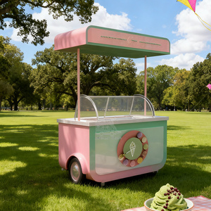 Chariot à desserts entièrement équipé pour la vente de gelato et de crèmes glacées tendance de haute qualité - Product Image 6