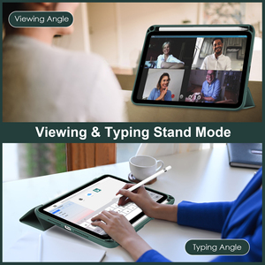 Étui compact JUNCHI 2026 pour <span class=keywords><strong>iPad</strong></span> <span class=keywords><strong>Mini</strong></span> 7,9 8,3 pouces, dos en acrylique transparent, réveil automatique magnétique, rangement pour stylet - Product Image 3