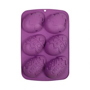 Molde de Silicona Antiadherente Personalizado de 6 Cavidades para Hornear, Forma de Cúpula, Media Luna, para Huevos de Pascua - Product Image 3