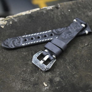 Engraved 18mm 20mm 22mm 24mm Handmade <strong>Wrist</strong> Watch Band Genuine <strong>Leather</strong> Bracelet Watch <strong>Strap</strong> - Product Image 3