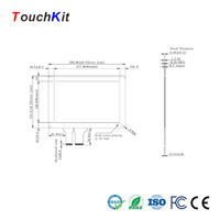 Pantalla Táctil Capacitiva TouchKit de 10.1 Pulgadas con Controlador EETI y Cable USB para Terminales Industriales o Médicos