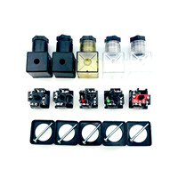 Transparent marron noir IP65 Dc Ac Din43650b Din connecteur prise électrovanne bobine connecteur Din43650a avec Led