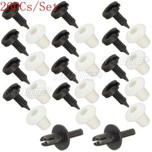 26 pièces de clips de fixation pour garnitures de porte intérieures de voiture, ensemble de fixation automobile pour Land Rover Defender, blanc et noir - Product Image 1