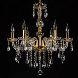 High Quality Wedding Decoration Luxury Living Room Dining Room Candle Crystal Chandelier Lighting For Decor