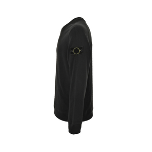 Nouveau style 2026 – <span class=keywords><strong>Pull</strong></span> décontracté en maille extensible 100 % <span class=keywords><strong>coton</strong></span> noir effet pierre, coupe oversize, pour homme - Product Image 2