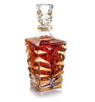 Carafe à vin en verre cristal 750 ml, style américain, transparente, cadeau d'affaires pour hommes, accessoires de bar, pour petit ami, mari