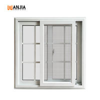 Ventana Corredera de Vinilo Blanca para Proyectos Residenciales con Rejilla Superior, Doble Acristalamiento, Vidrio Low-E, Certificación NFRC, Ventanas de PVC