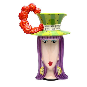 Orecchini al limone in ceramica brocca per Vodka, quando la <span class=keywords><strong>vita</strong></span> ti dà limoni, decorativo <span class=keywords><strong>da</strong></span> 9-1/4 pollici - Product Image 1