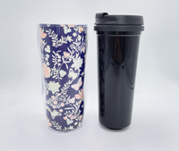 Tasse à café en plastique double paroi, gobelet de thé pour la publicité professionnelle, style européen