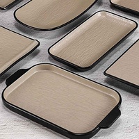 Assiettes incassables Plato Mélamine Trinche Restaurant Vaisselle en mélamine Assiettes en plastique réutilisables