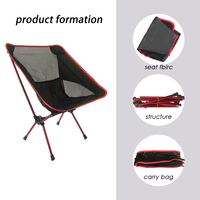 Chaise de camping pliable ultralégère en aluminium et Oxford, nouvelle conception, chaise de pique-nique portable pour la randonnée en plein air et le mobilier d'extérieur
