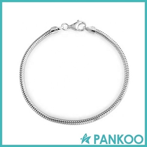 Classica Collana e Bracciale in <span class=keywords><strong>Argento</strong></span> Sterling <span class=keywords><strong>925</strong></span> con Catena a Osso di Serpente da 3mm per Gioielli Fai-da-Te - Product Image 6