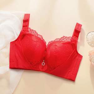 Soutiens-gorge sexy en dentelle pour femmes, respirants, push-up, à armatures, grandes tailles C D E, coupe 3/4, lingerie féminine - Product Image 5