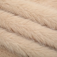 Tissu en fourrure de Mongolie tricoté, respirant et épais pour manteaux de luxe, matière en fausse fourrure à poils longs et doux, expédition immédiate.