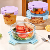 Boîte à lunch en verre sans BPA, boîte à bento, étanche et résistante au four/au congélateur, contenants pour la préparation des repas