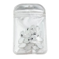 100 pièces/sac Breloques d'ongles fantômes d'Halloween 3D en résine blanche lumineuse à dos plat pour décorations d'ongles DIY et fournitures de salon de manucure